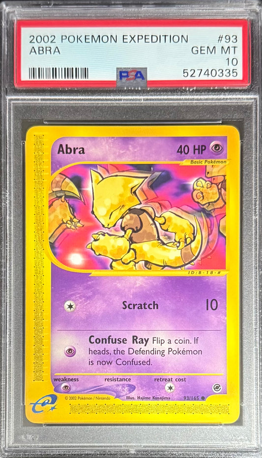 Pokemon Abra 93/165 Pokemon Expedition 2002 PSA10