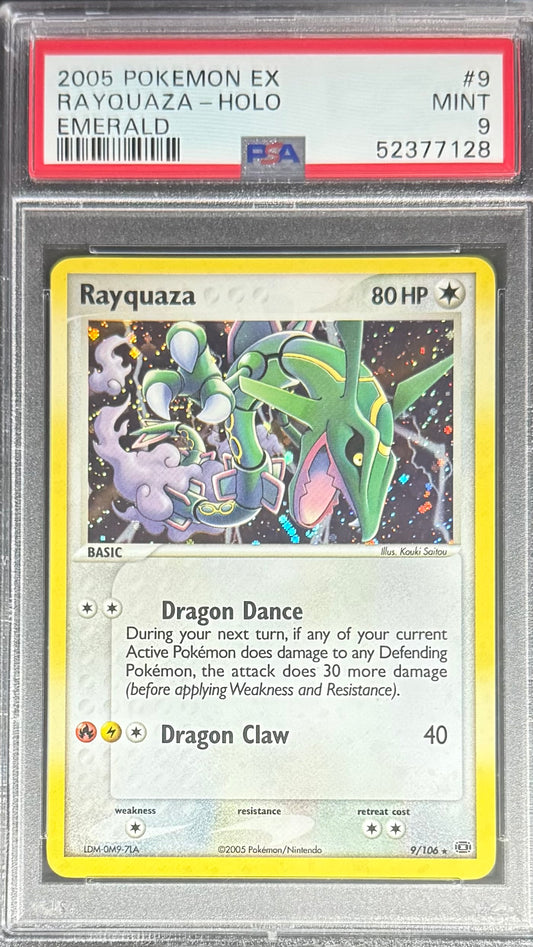 Pokemon Rayquaza 9/106 Holo Pokemon EX Emerald 2005 PSA9