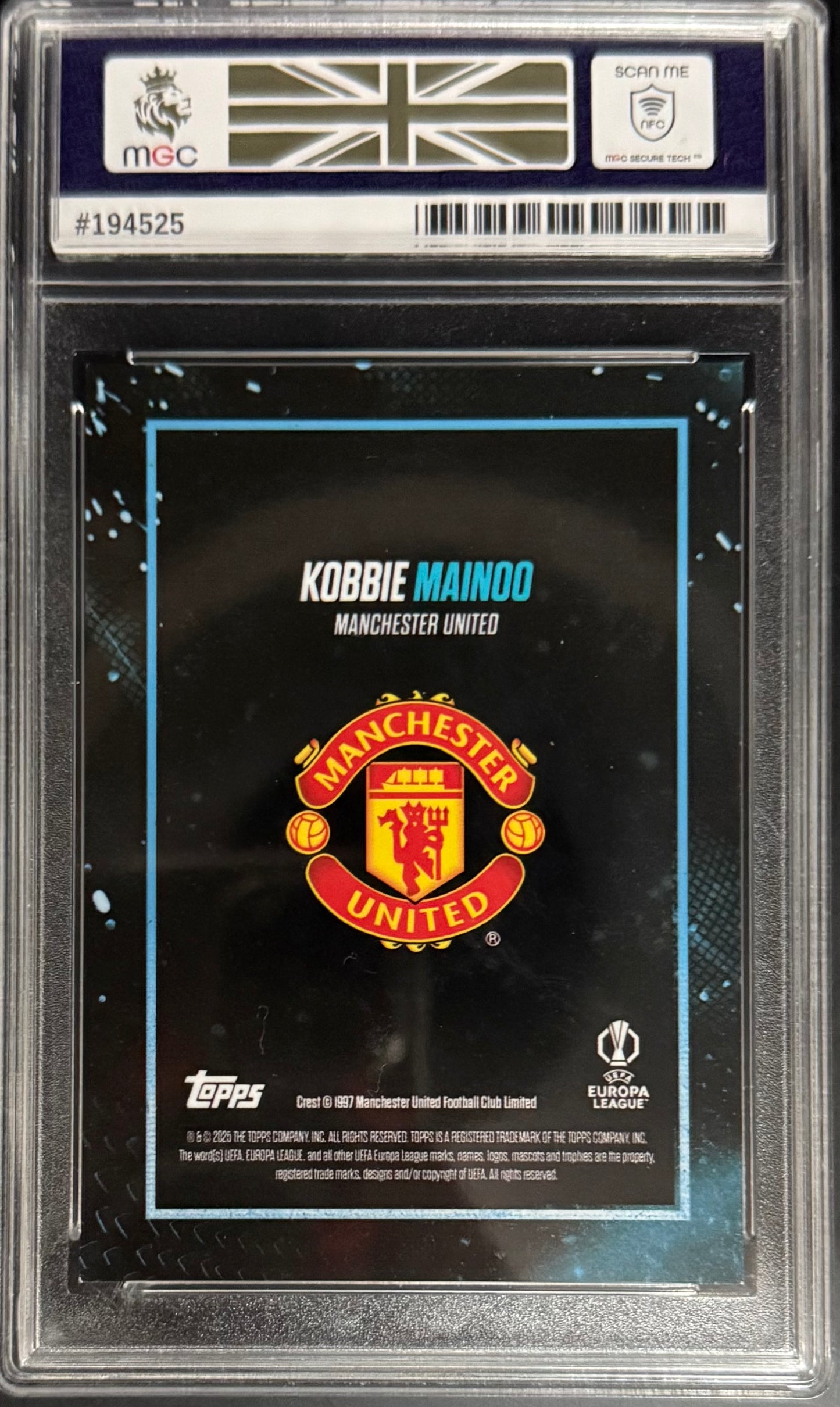 Topps Kobbie Mainoo Blue Parallel Card /49 Showtime 2025 MGC8