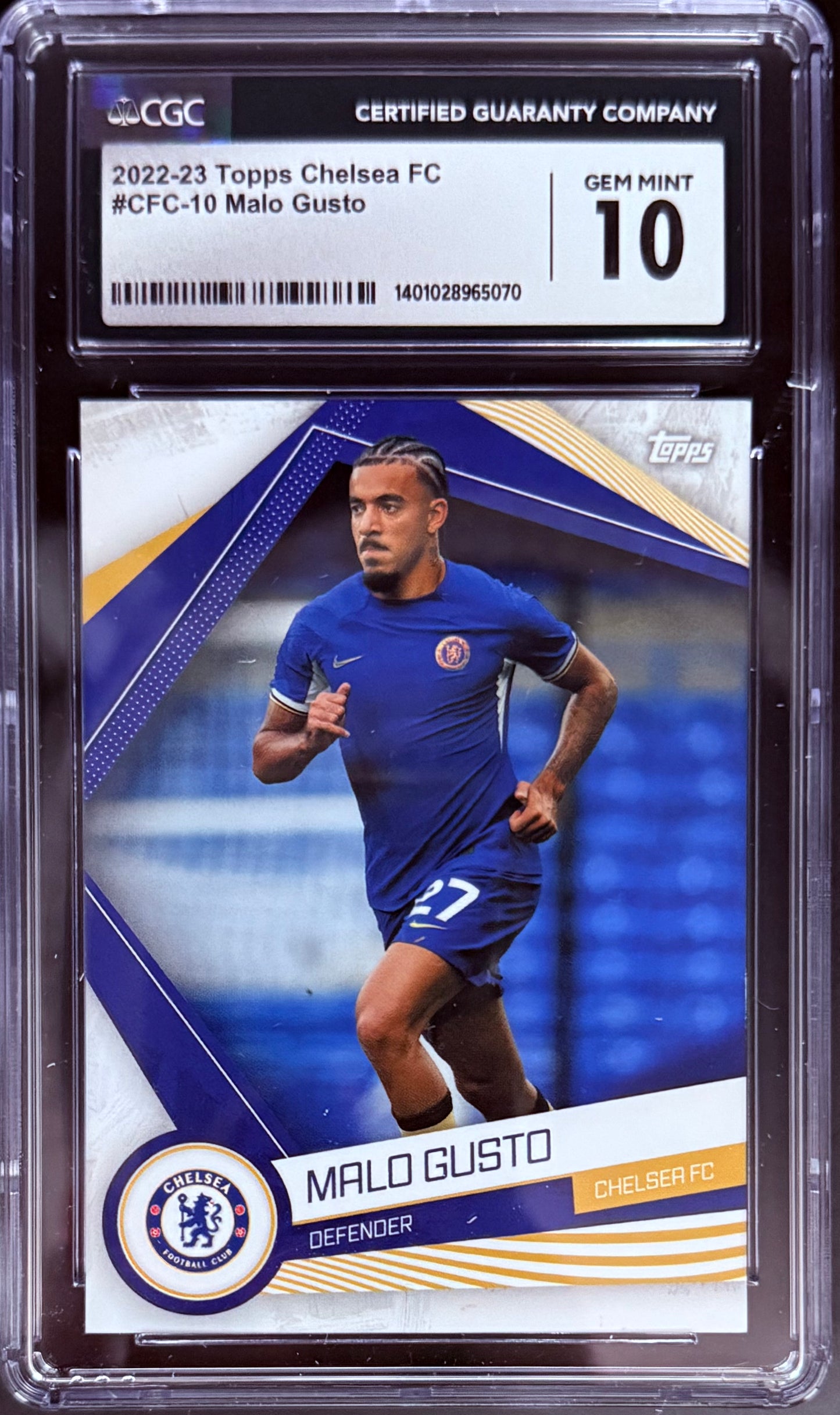 Topps Malo Gusto Base Card Chelsea FC Team Set 2022-23 CGC10