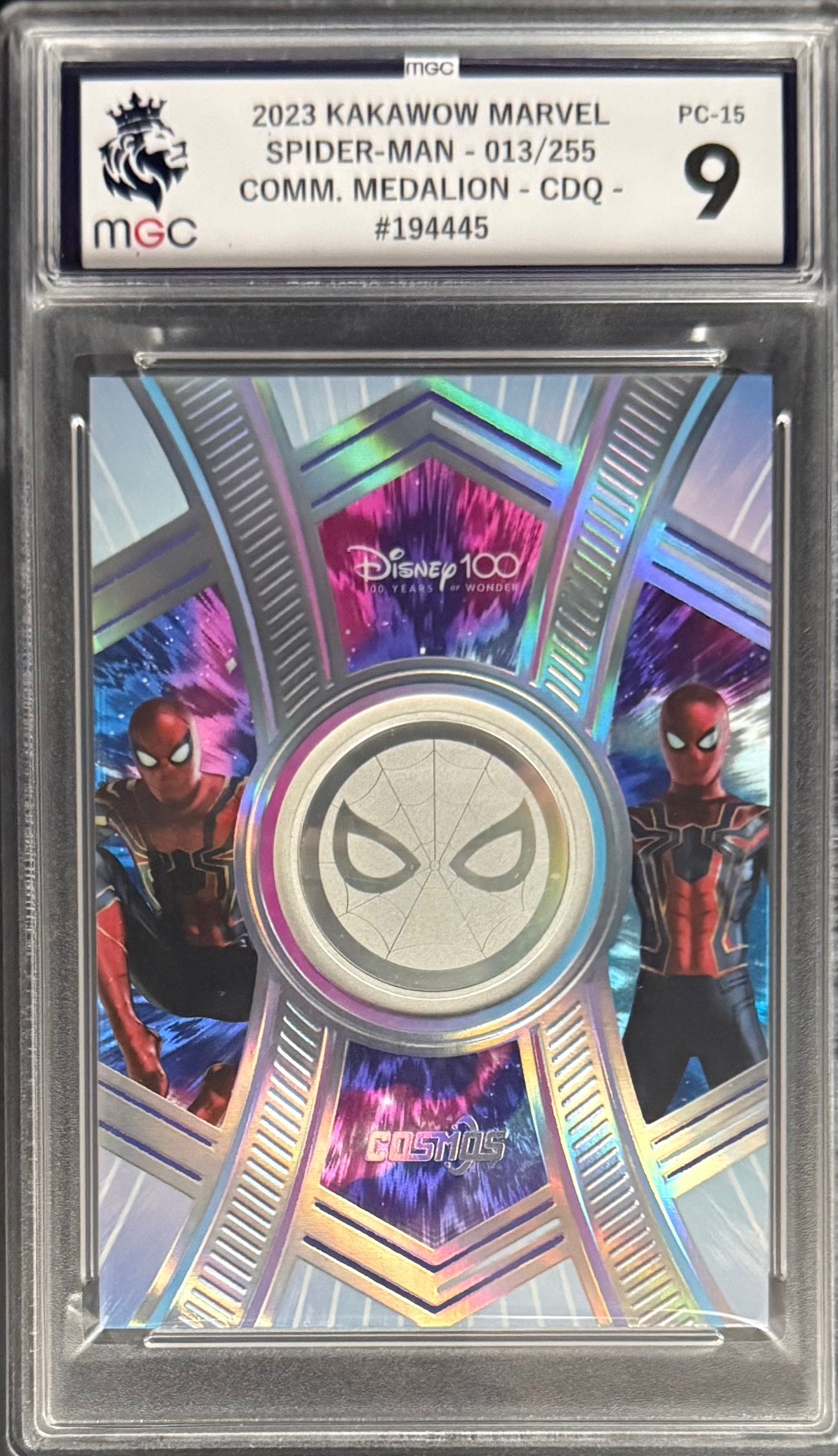 Kakawow Spider-Man Medalion Card /255 Kakawow Cosmos Disney 100 2023 MGC9