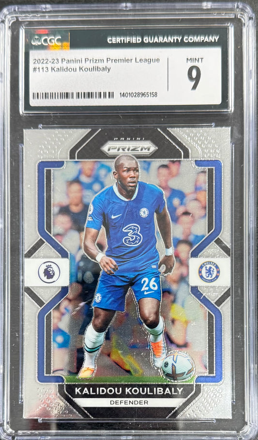 Panini Kalidou Koulibaly Base Card Panini Prizm Premier League 2022-23 #113 CGC9