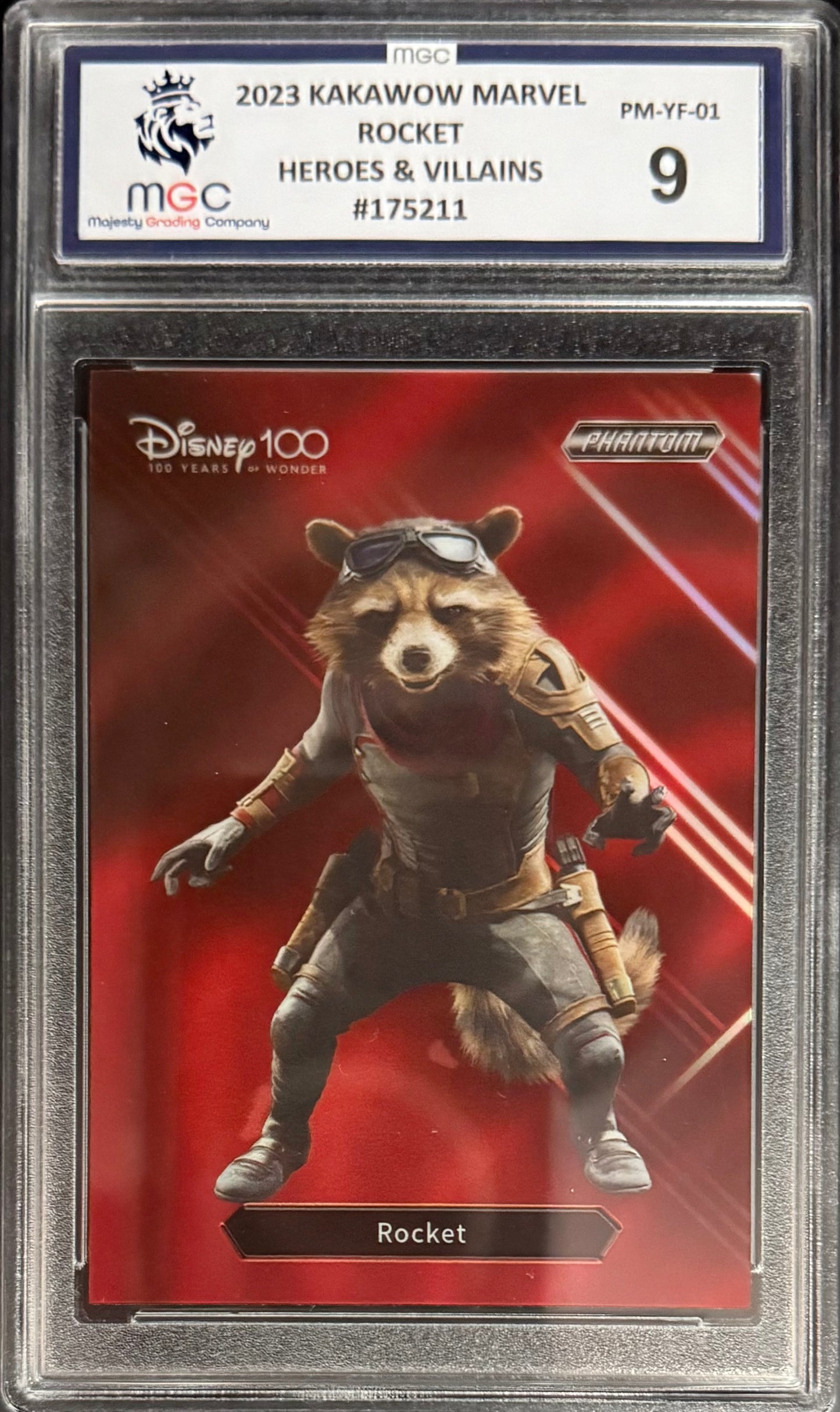 Kakawow Rocket Heroes & Villains Card Kakawow Disney 100 Marvel 2023 MGC9