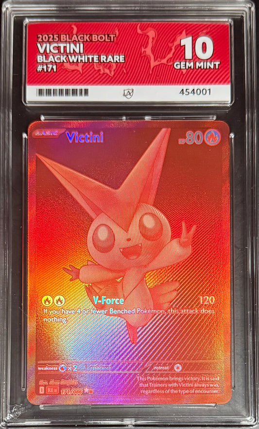 Pokemon Victini 171/086 Black White Rare Pokemon Black Bolt 2025 ACE10