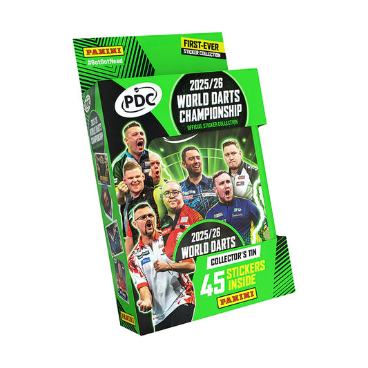 Panini PDC 2026 World Championship Darts Sticker Collection Pocket Tin