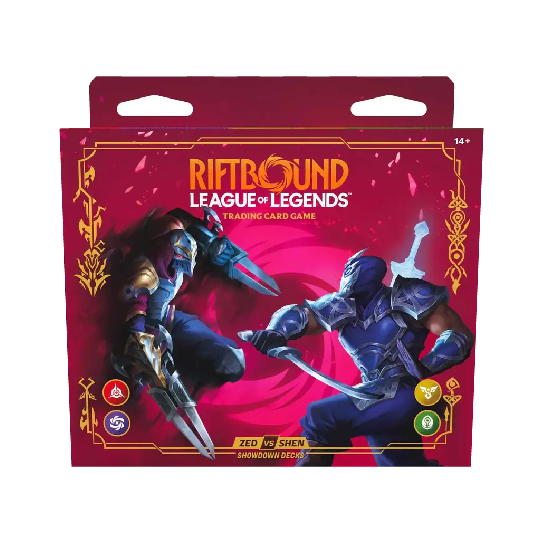 Riftbound: League of Legends TCG - Vendetta Showdown Decks Zed Vs Shen Display