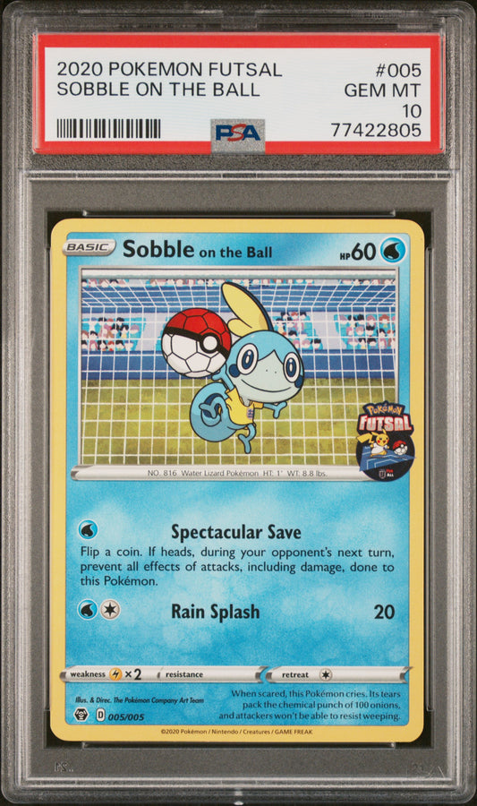 Pokemon Sobble On The Ball 005/005 Pokemon Futsal 2020 PSA10