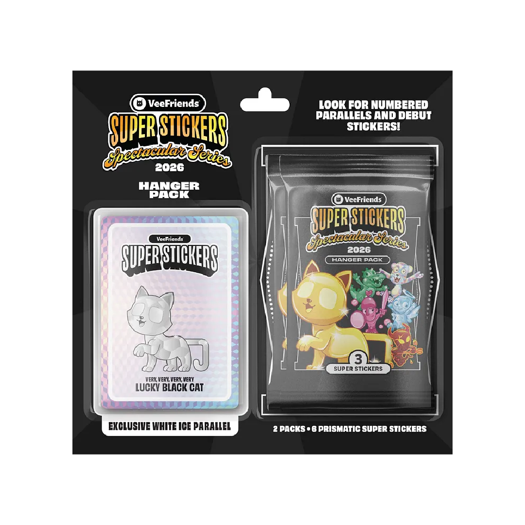 VeeFriends Super Stickers Spectacular Series 2026 White Ice Hanger Pack