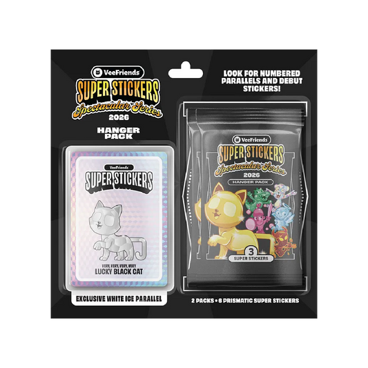 VeeFriends Super Stickers Spectacular Series 2026 White Ice Hanger Pack