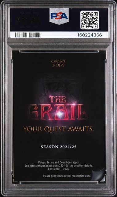 Topps Lionel Messi The Grail W / Coating #2 2024 2024-25 Topps Finest Uefa Club Competitions PSA 8