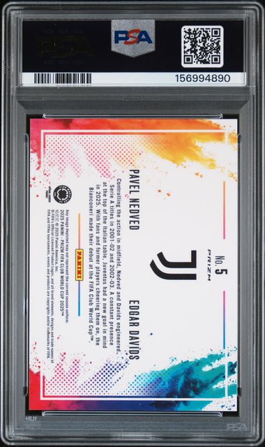 Panini Pavel Nedved/Edgar Davids Color Blast Duals #5 2025 Prizm FIFA Club World Cup PSA 10