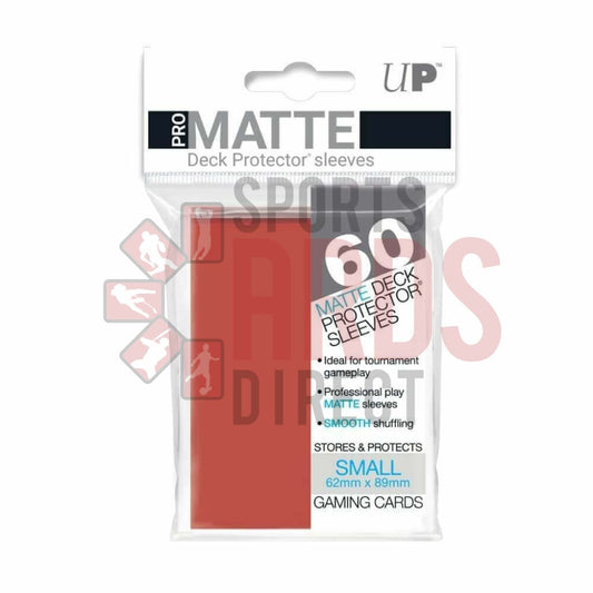 Ultra Pro Matte Deck Protective Sleeves Small 62Mm X 89Mm Red