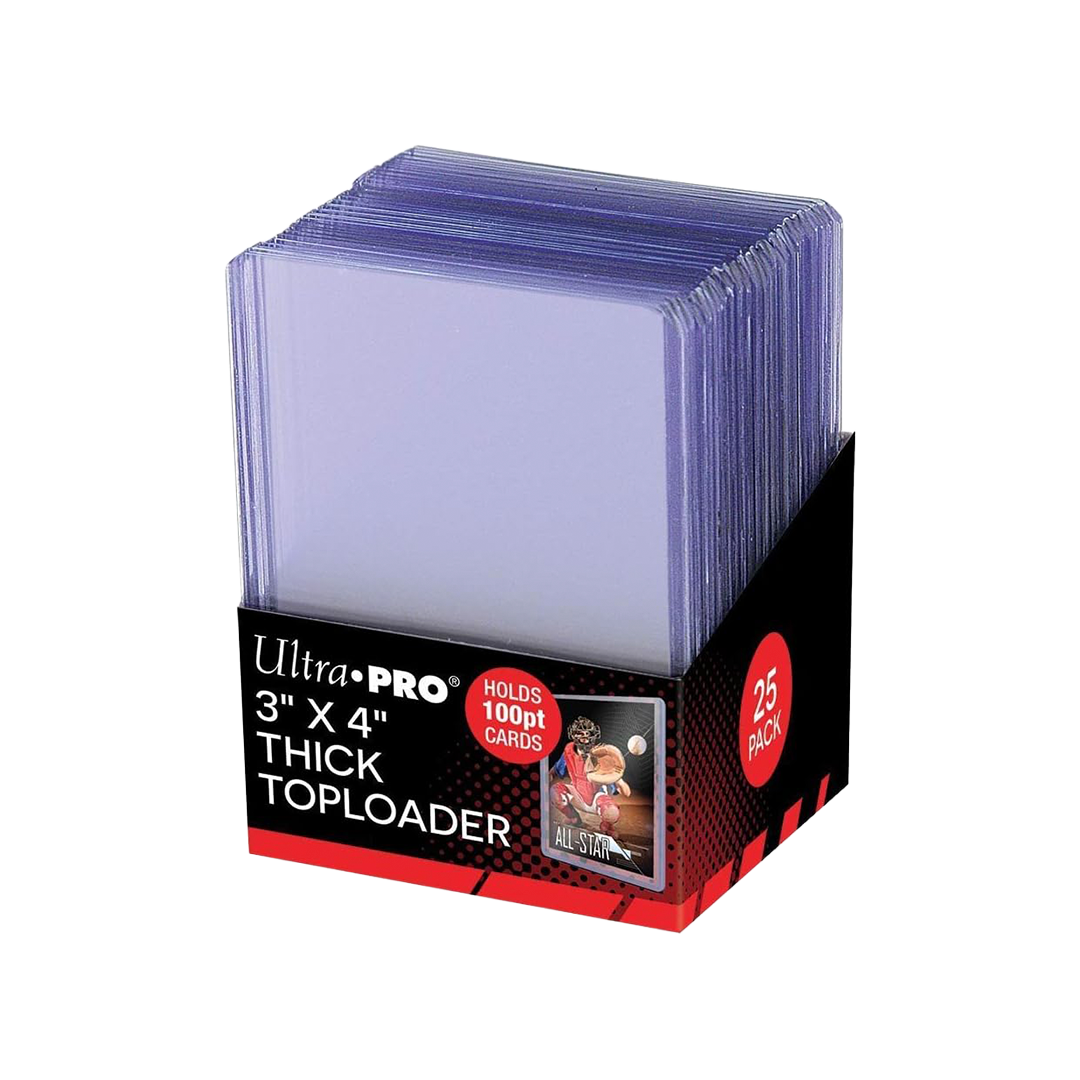 Ultra Pro 3"x"4 Thick 100PT Toploaders - 25 Pack