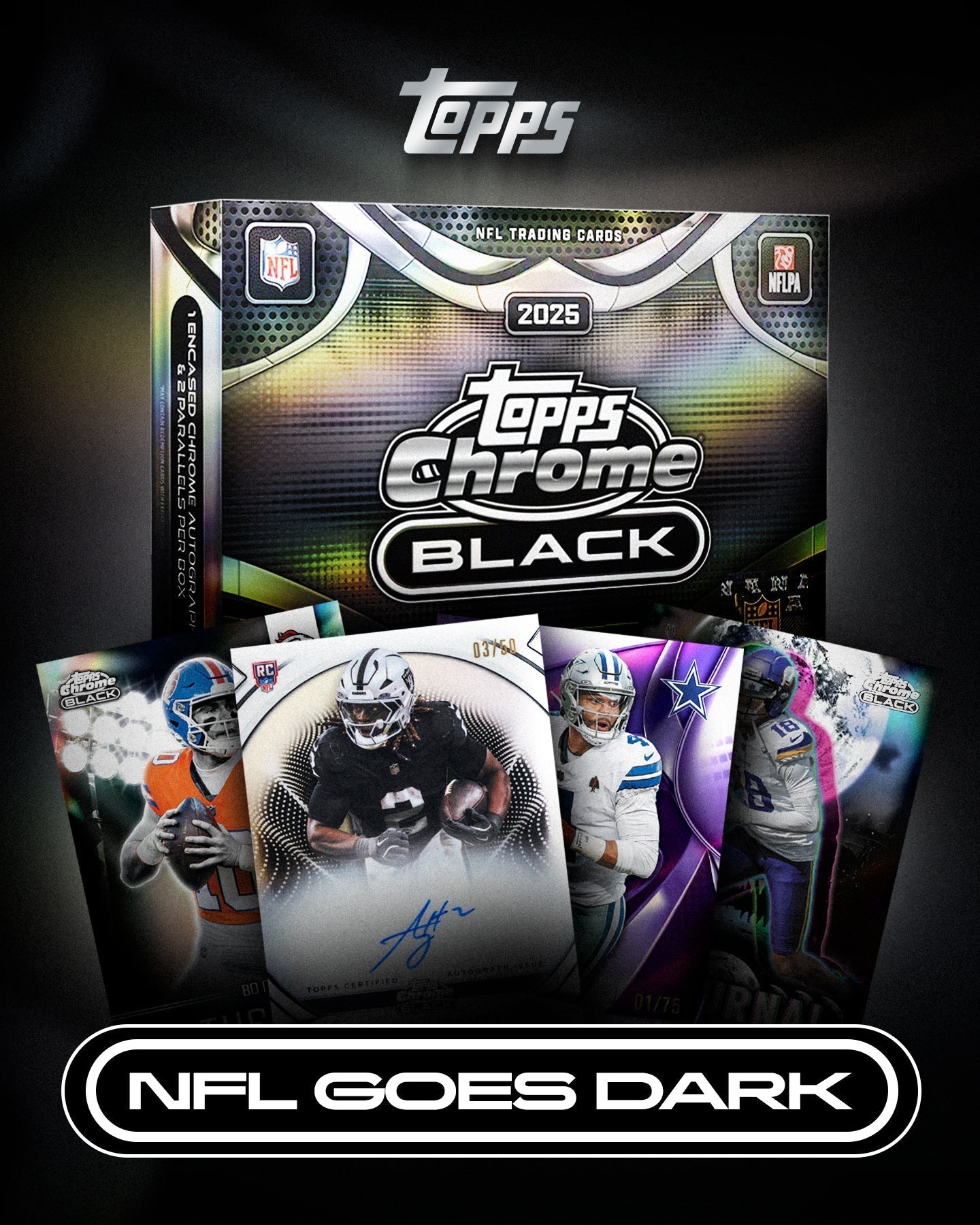 NFL STEPS INTO THE DARK: TOPPS CHROME BLACK FOOTBALL IS COMING