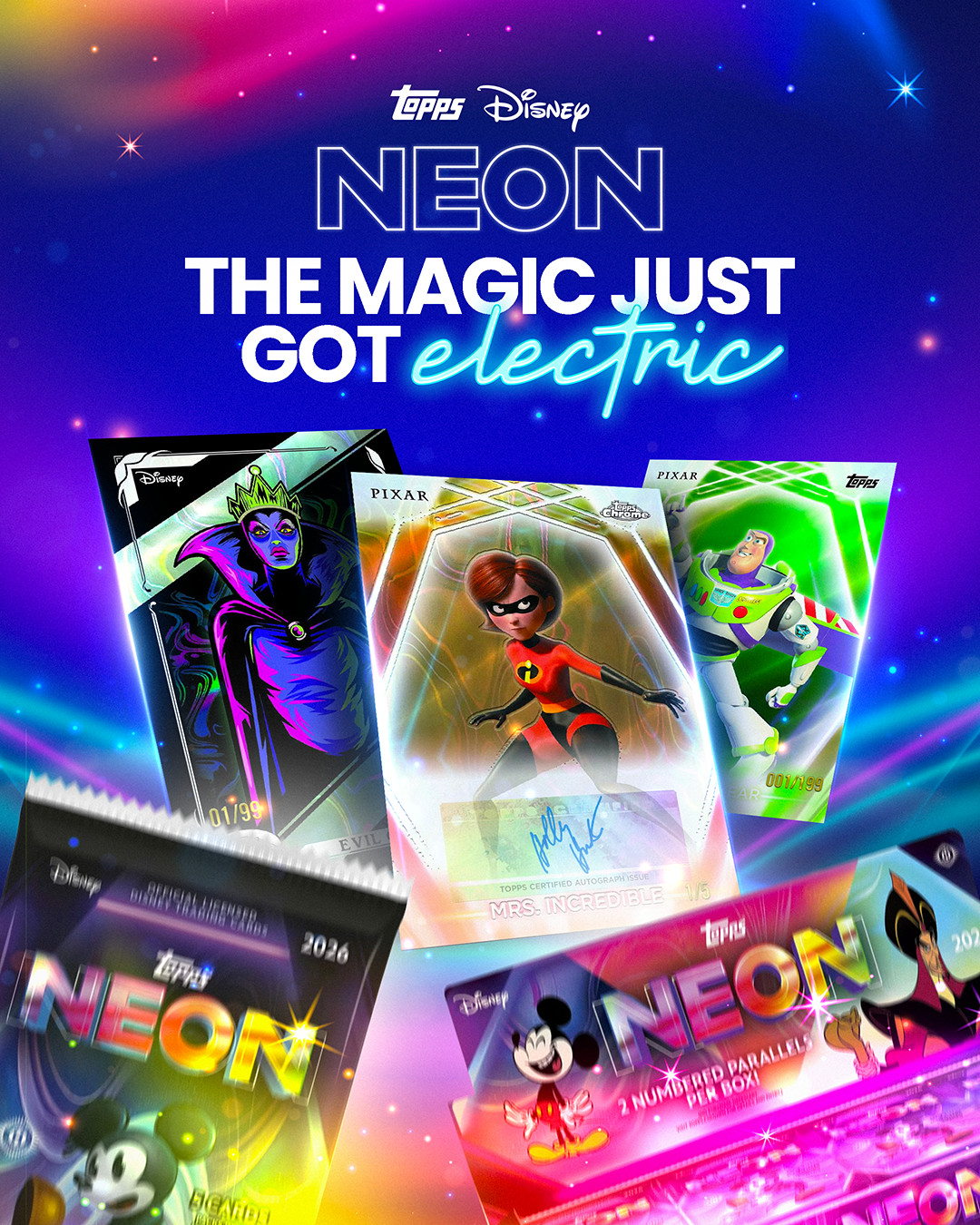 TOPPS DISNEY NEON: THE MAGIC JUST GOT ELECTRIC