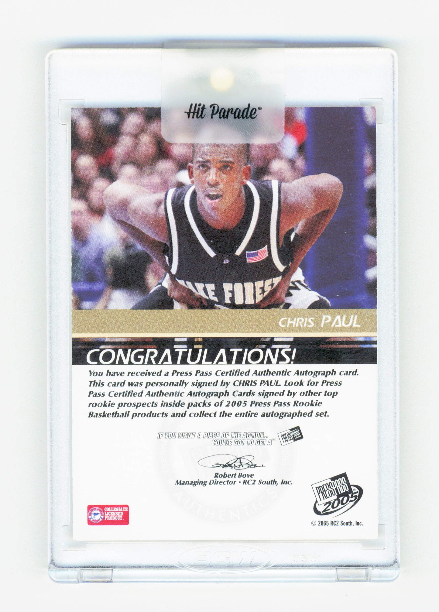 Hit Parade Chris Paul On Card Autograph Hit Parade Basketball 2005