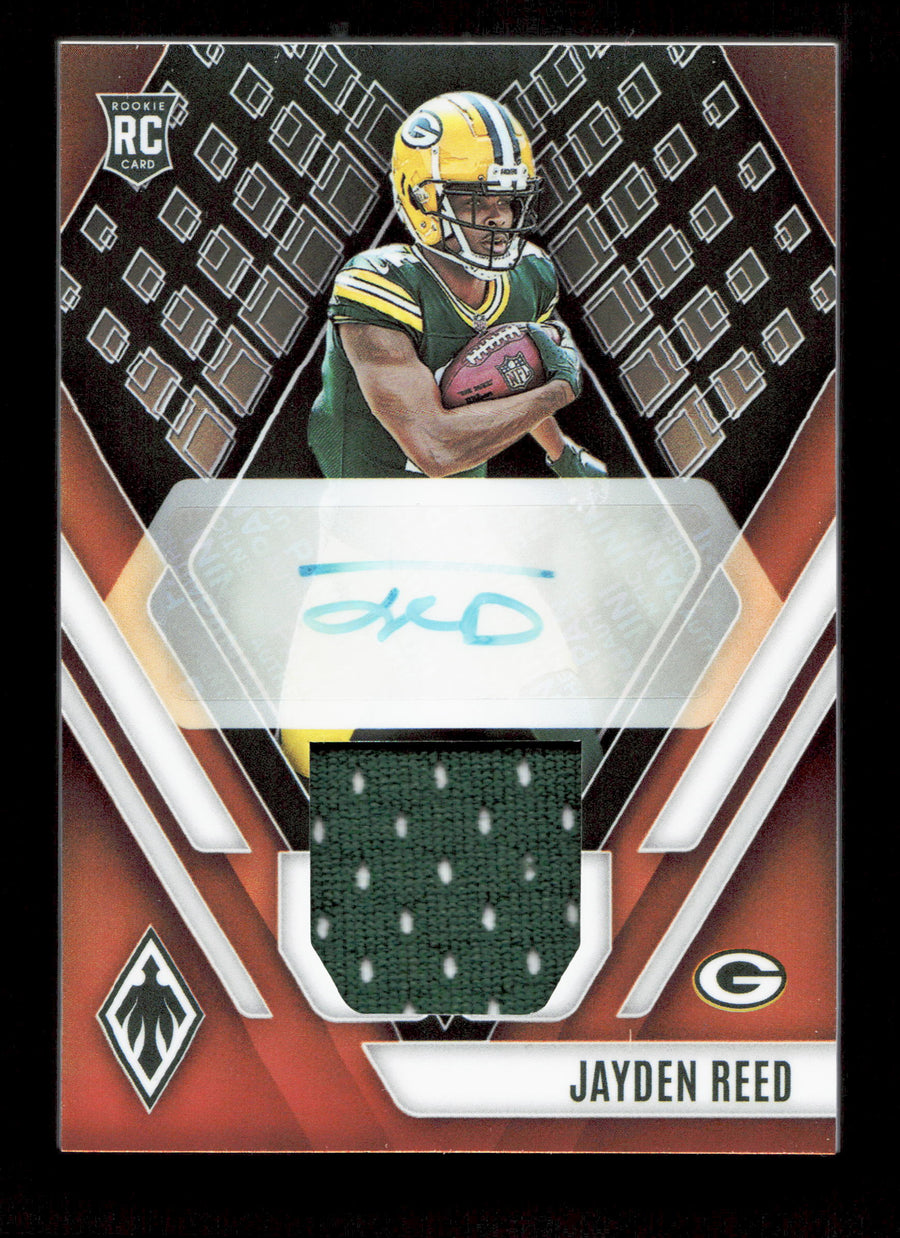 Panini Jayden Reed Autograph Relic Card /149 Panini Phoenix Football 2023