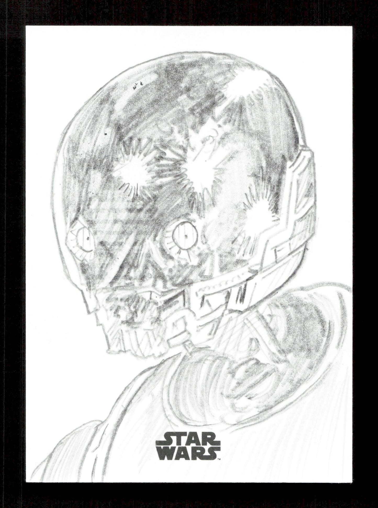 Topps K2SO Star Wars Sketch Card By Dan Cooney Star Wars Chrome Galaxy 2025