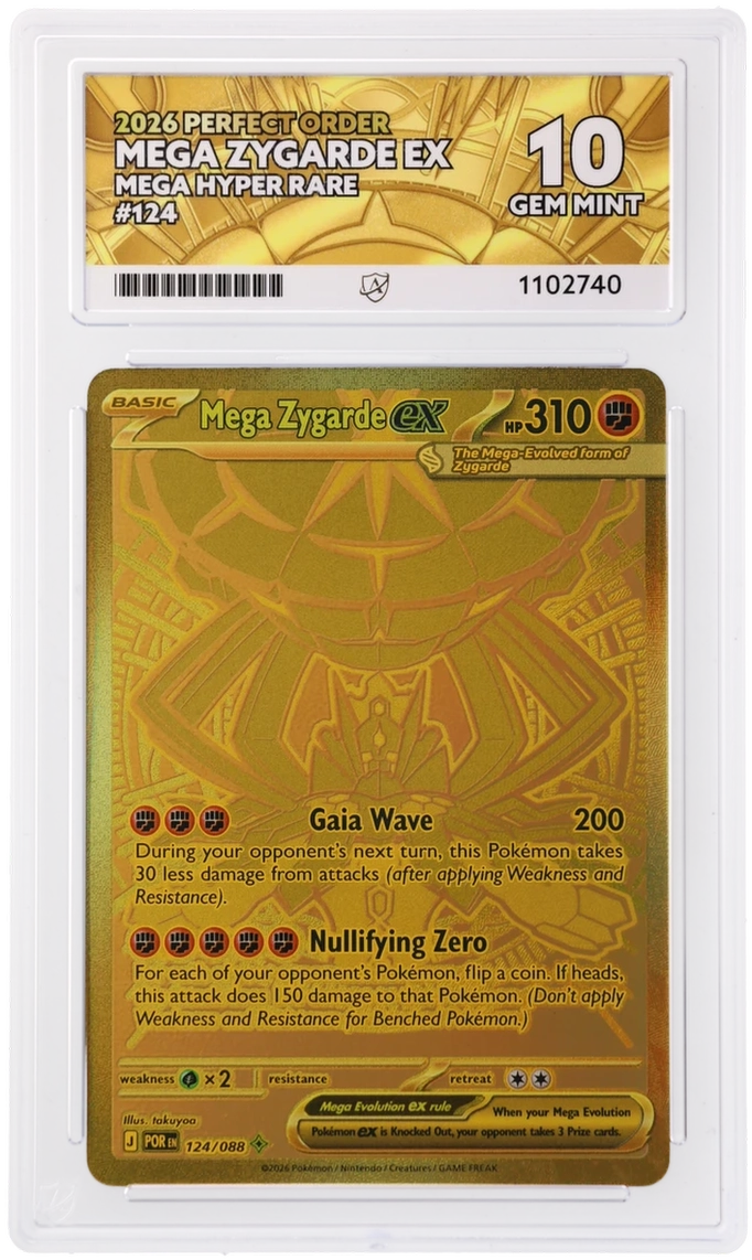 Pokemon Mega Zyagrde EX 124/088 Mega Hyper Rare 2026 Perfect Order ACE 10