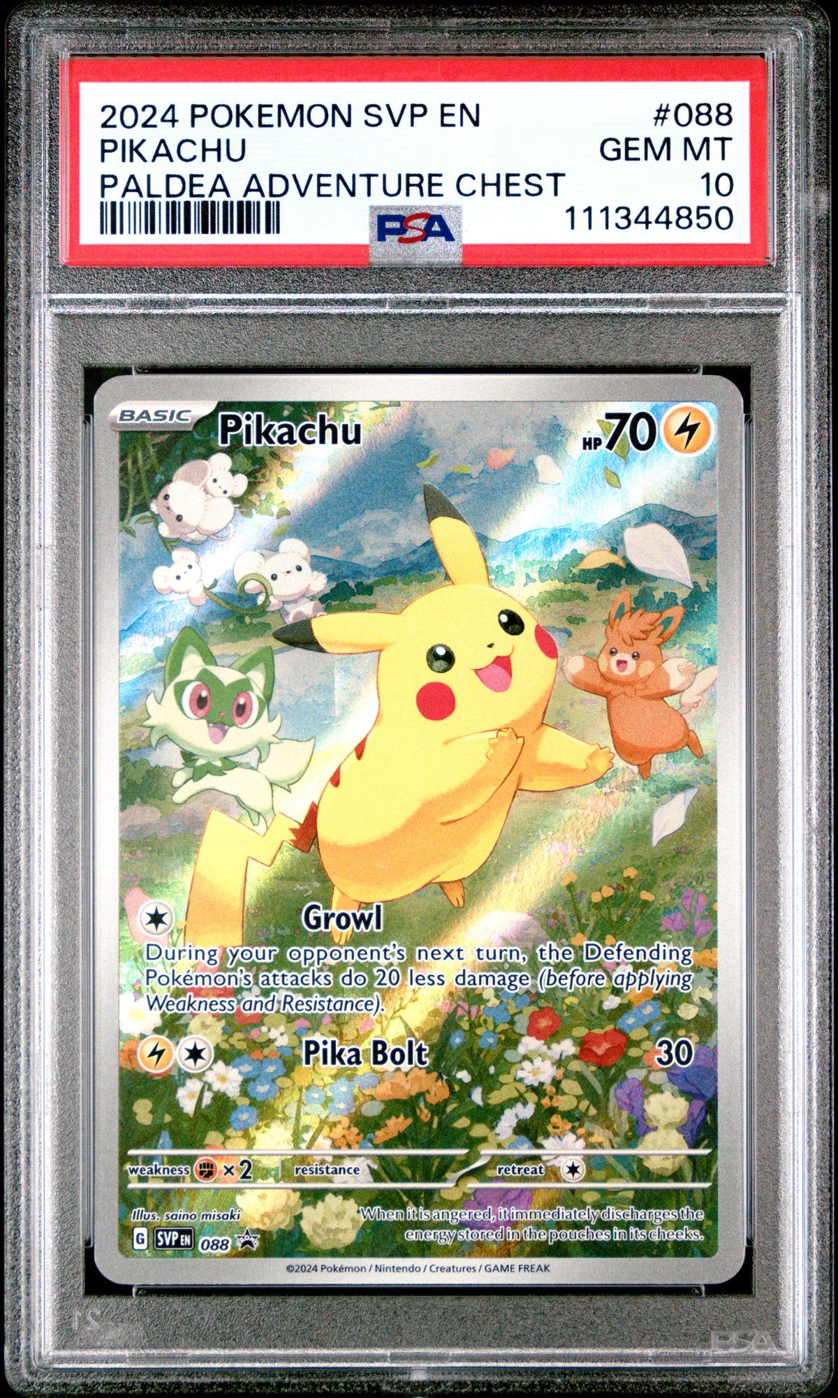 Pokemon Pikachu SVP 088 Holo 2023 Black Star Promos PSA 10