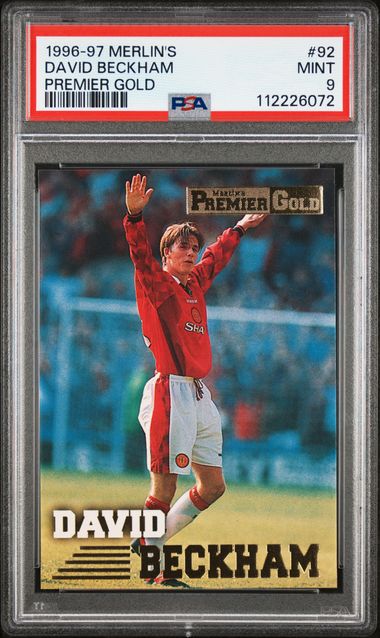 Topps David Beckham Merlin's Premier Gold 1996-97 #92 PSA9