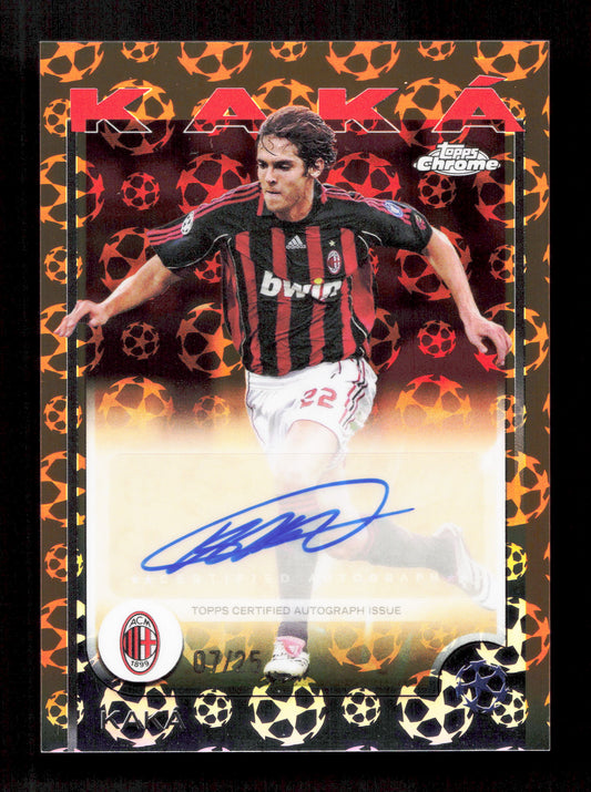 Topps Kaka Orange Autograph Card /25 Chrome UEFA Club Competitions 2024/25