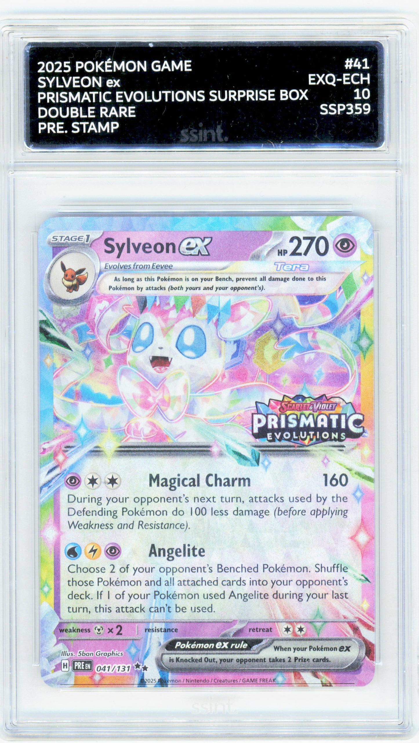 Pokemon Sylveon ex 041/131 Double Rare Pokemon Prismatic Evolutions Surprise Box 2025 SSINT.10