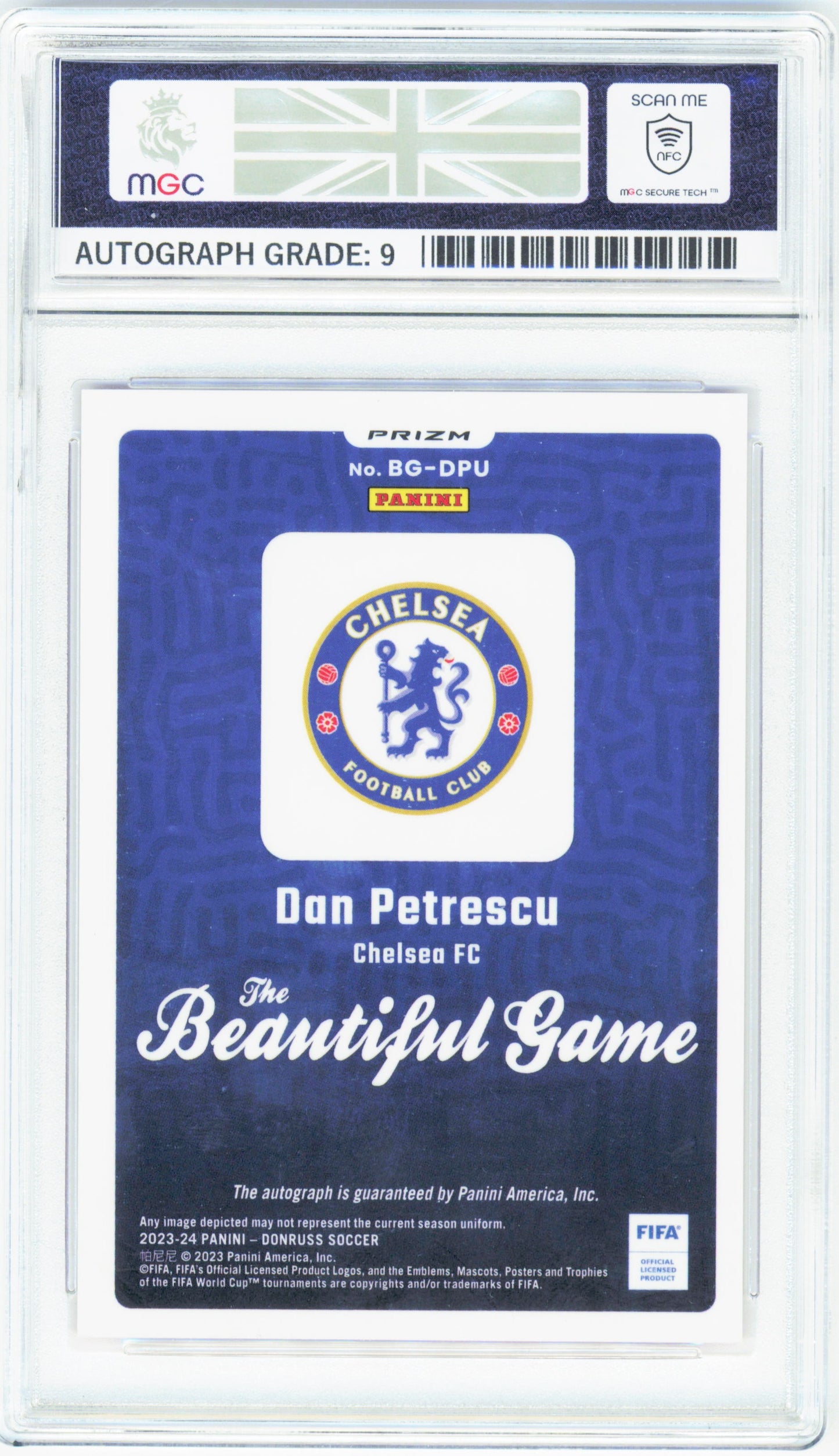 Panini Dan Petrescu Pink Velocity Autograph Card Panini Donruss 2023 MGC9