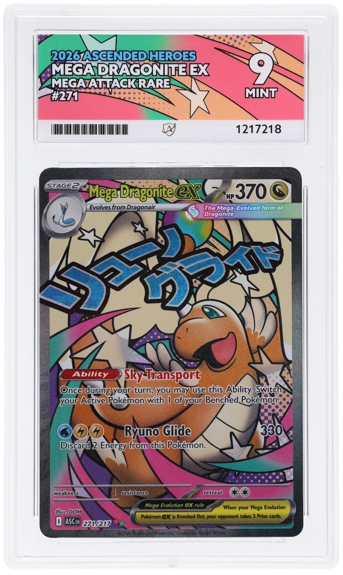 Pokemon Mega Dragonite ex 271/217 Mega Attack Rare 2026 Ascended Heroes Ace 9