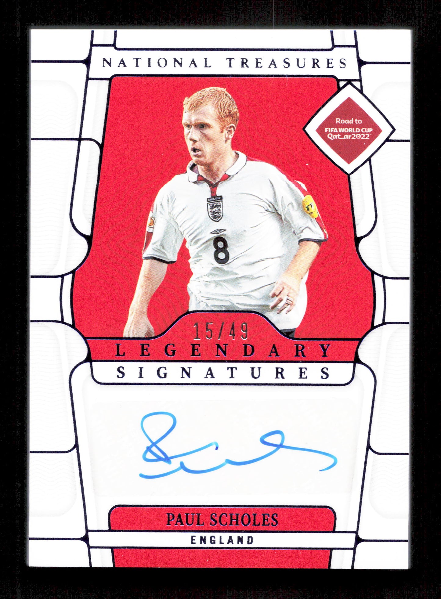 Panini Paul Scholes Legendary Signatures Card /49 Panini National Treasures Fifa Road To World Cup 2022
