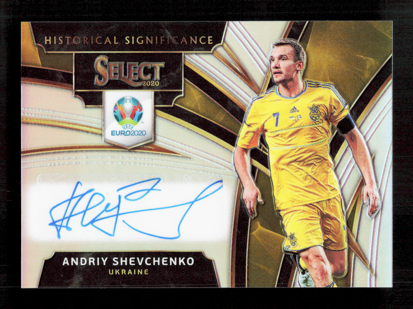 Panini Andriy Shevchenko Historical Significance Autograph Card Panini Select UEFA Euro Soccer 2020