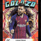 Topps Lionel Messi Orange Lava Golazo Refractor Chrome UEFA Club Competitions 2023-24