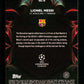 Topps Lionel Messi Orange Lava Golazo Refractor Chrome UEFA Club Competitions 2023-24