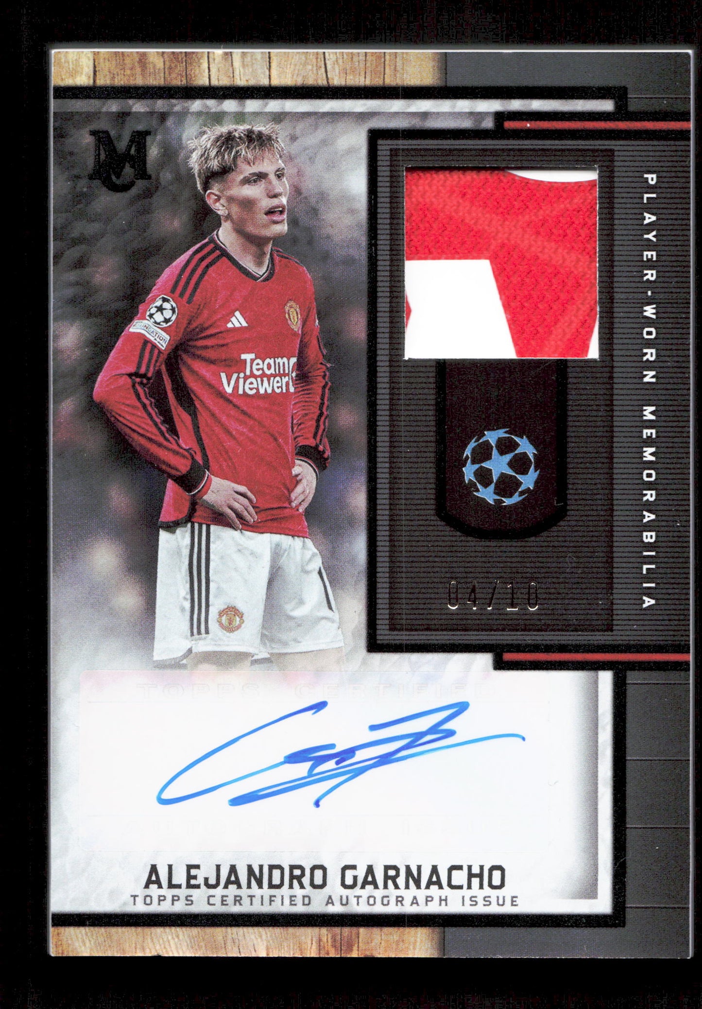 Topps Alejandro Garnacho Museum Autograph Relic Card /10 Museum Collections UEFA Champions League 2023-24