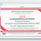 Topps Antonio Giovinazzi Dynasty On Card Autographed Patch Card /10 Dynasty Formula 1 2021