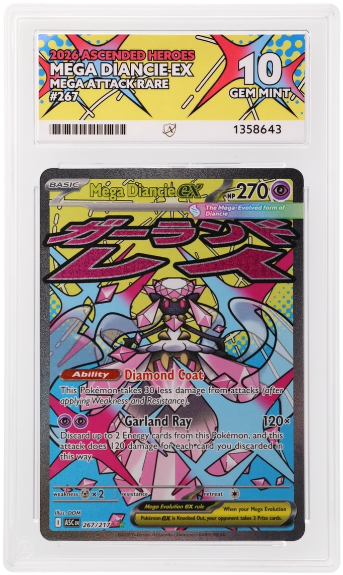 2026 Mega Diancie ex #267/217 Ascended Heroes Mega Attack Rare ACE 10