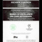 Topps Henrik Larsson Gold Marks Of Excellence On-Card Autograph Card /50 Finest UEFA Champions League 2024