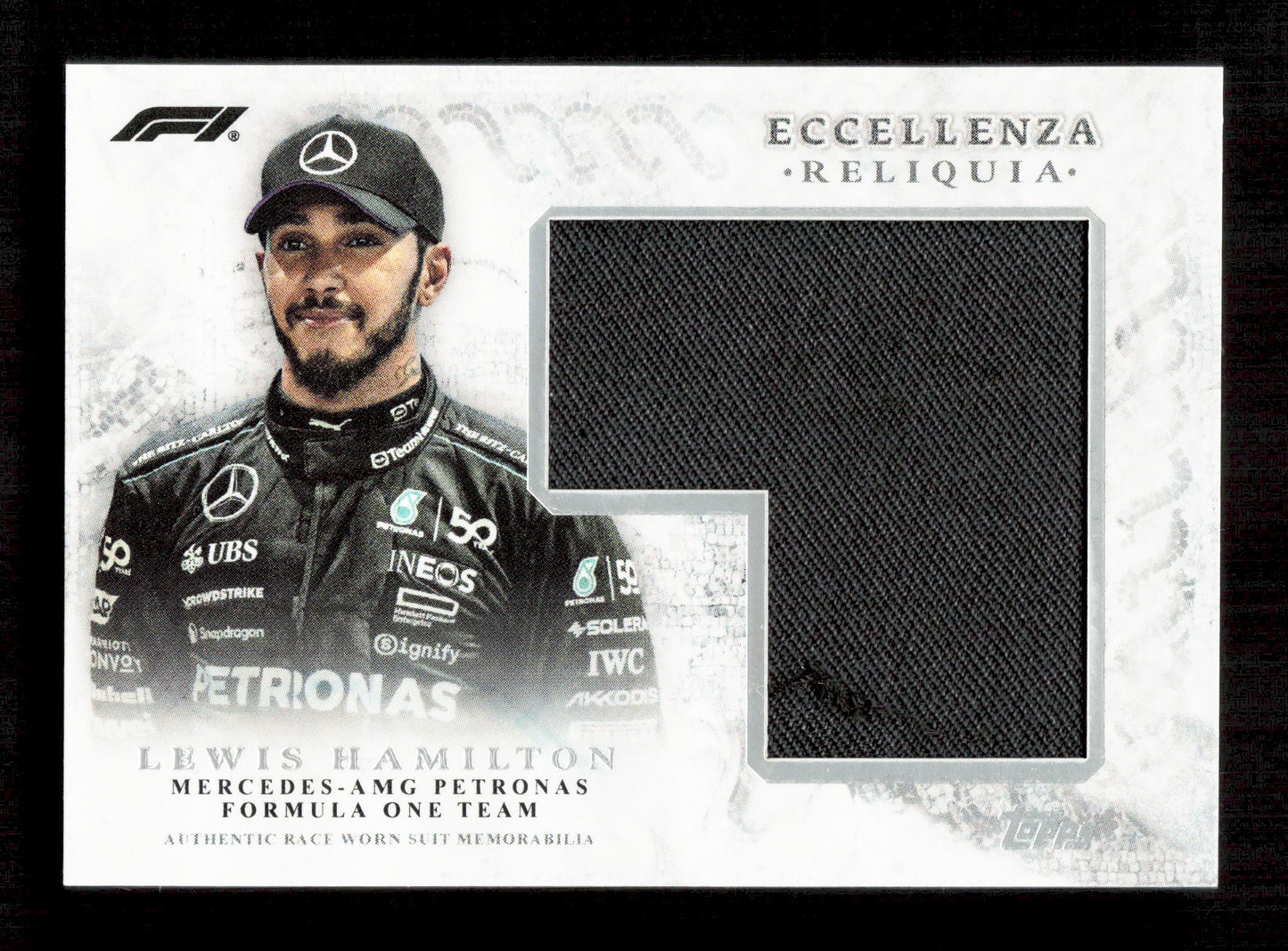 Topps Lewis Hamilton Base Race Worn Reliquia Card Eccellenza 2024