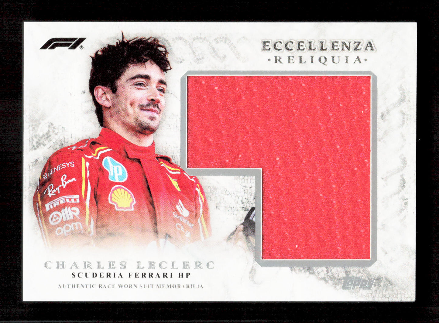 Topps Charles Leclerc Base Race Worn Reliquia Card Eccellenza 2024