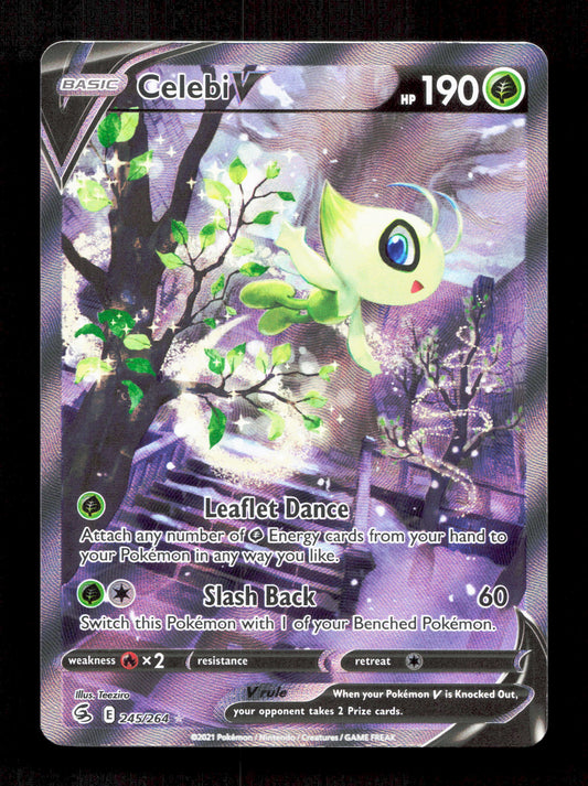Pokemon Celebi V 245/264 Ultra Rare Pokemon Fusion Strike 2021