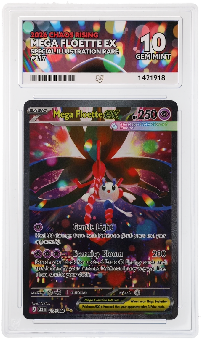 Pokemon Mega Floette ex 117/086 Special Illustration Rare 2026 Chaos Rising ACE 10