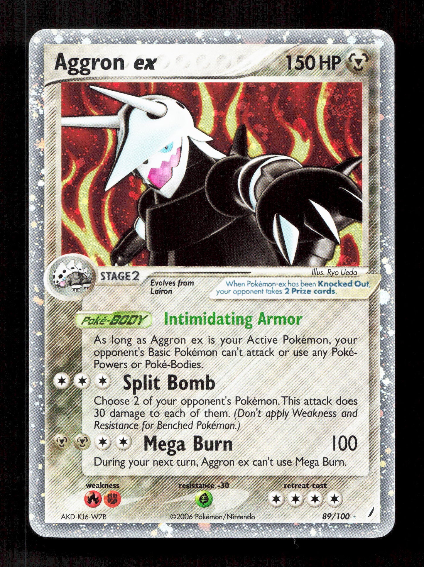 Pokemon Aggron EX 89/100 Ultra Rare Pokemon Crystal Guardians 2006