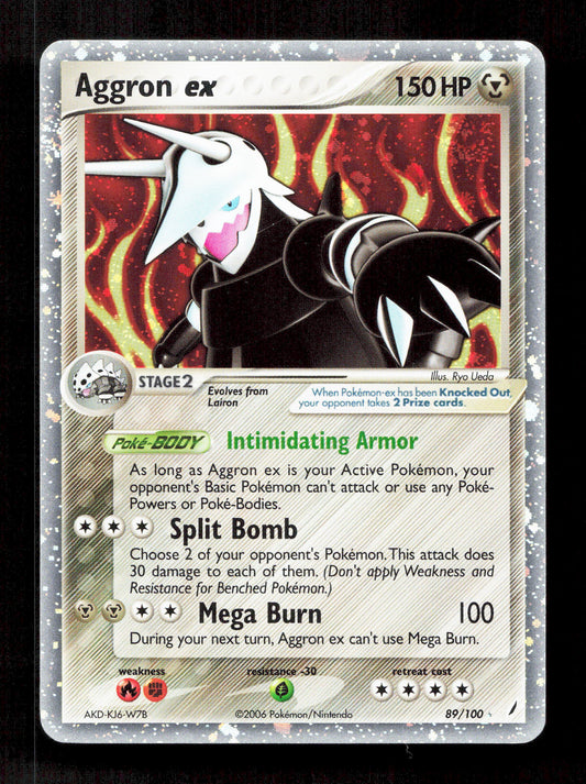 Pokemon Aggron EX 89/100 Ultra Rare Pokemon Crystal Guardians 2006
