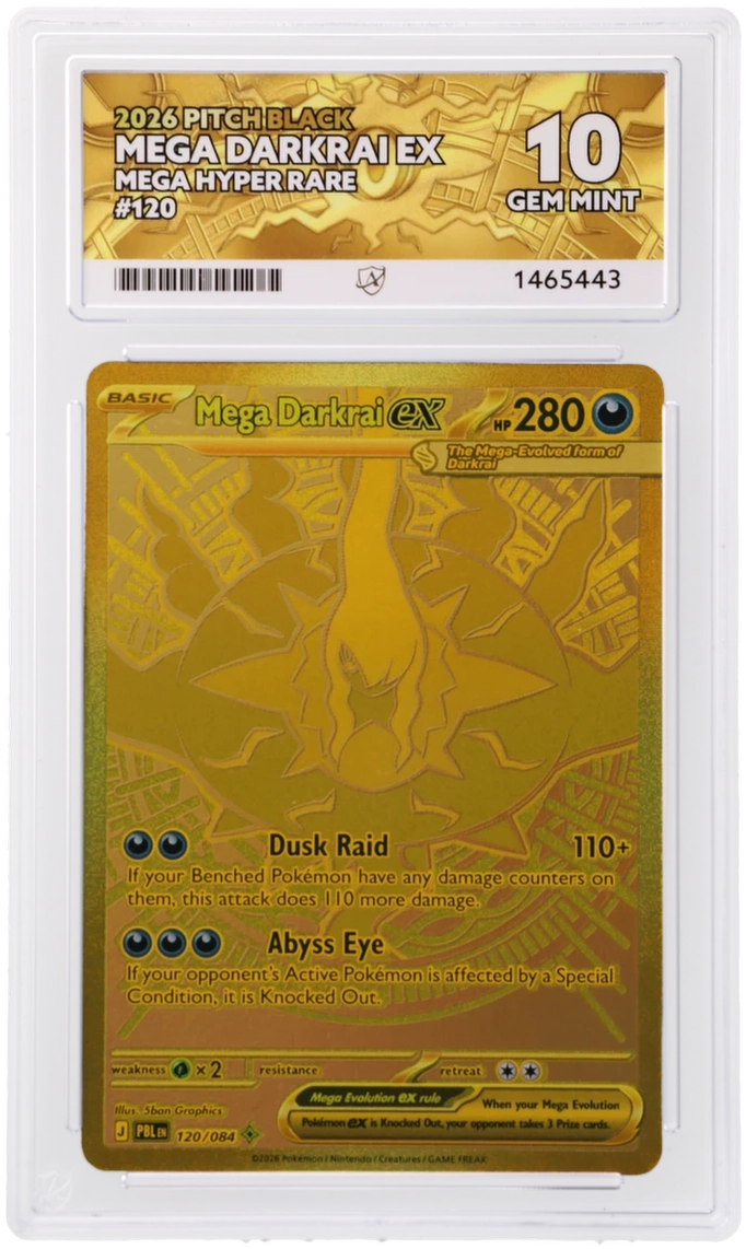 Pokemon Mega Darkrai EX Mega Hyper Rare 2026 Pitch Black ACE 10