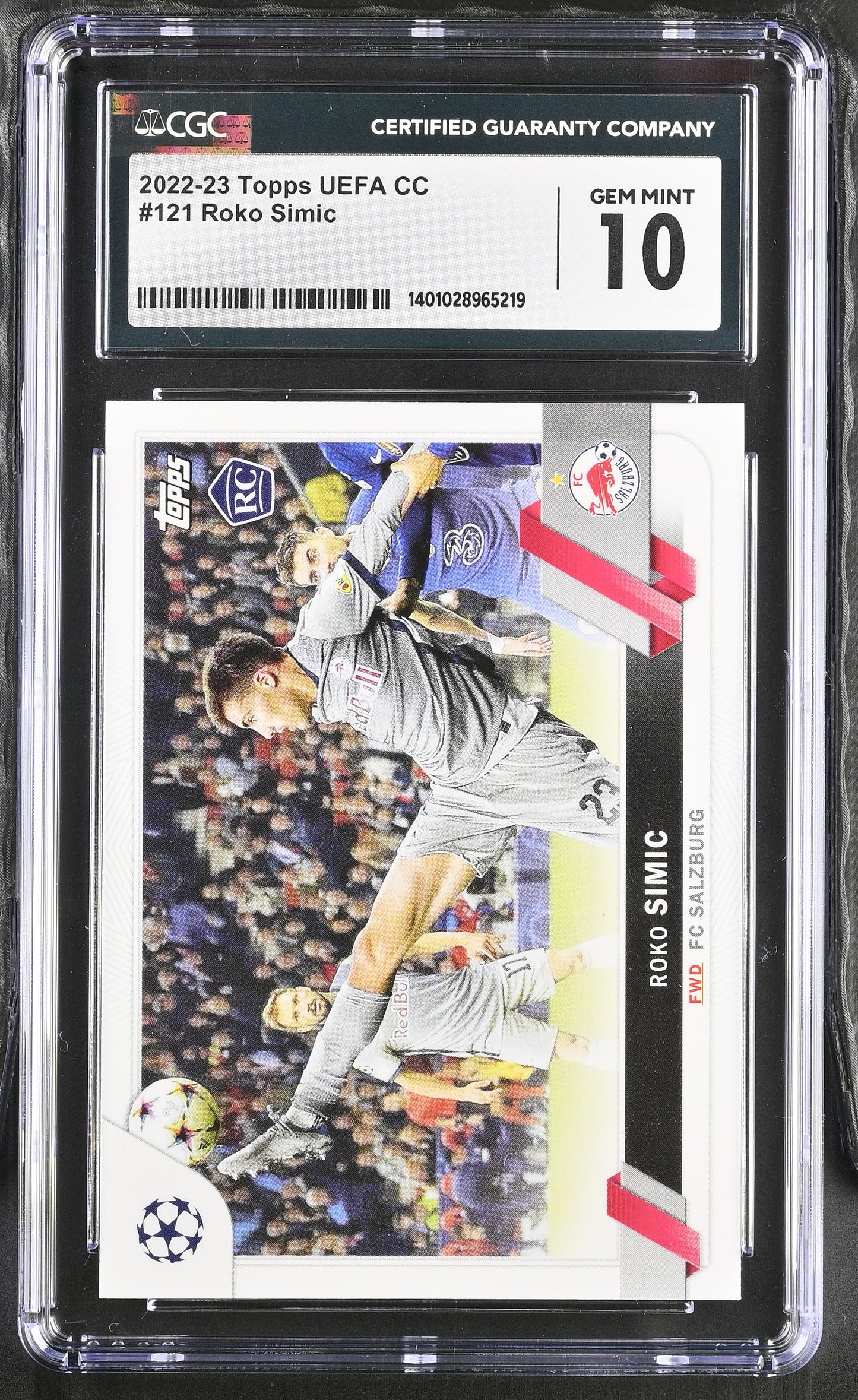 Topps Roko Simic Base Card RC UEFA Club Competitions 2022-23 #121 CGC10