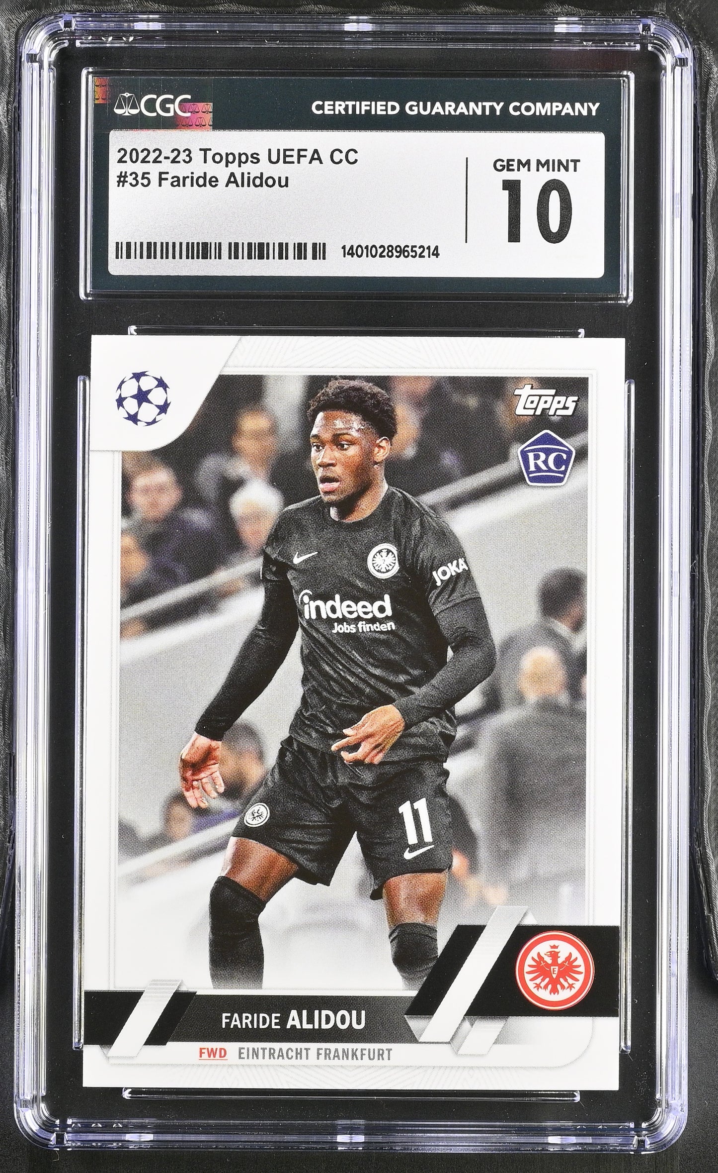 Topps Faride Alidou Base Card RC UEFA Club Competitions 2022-23 #35 CGC10
