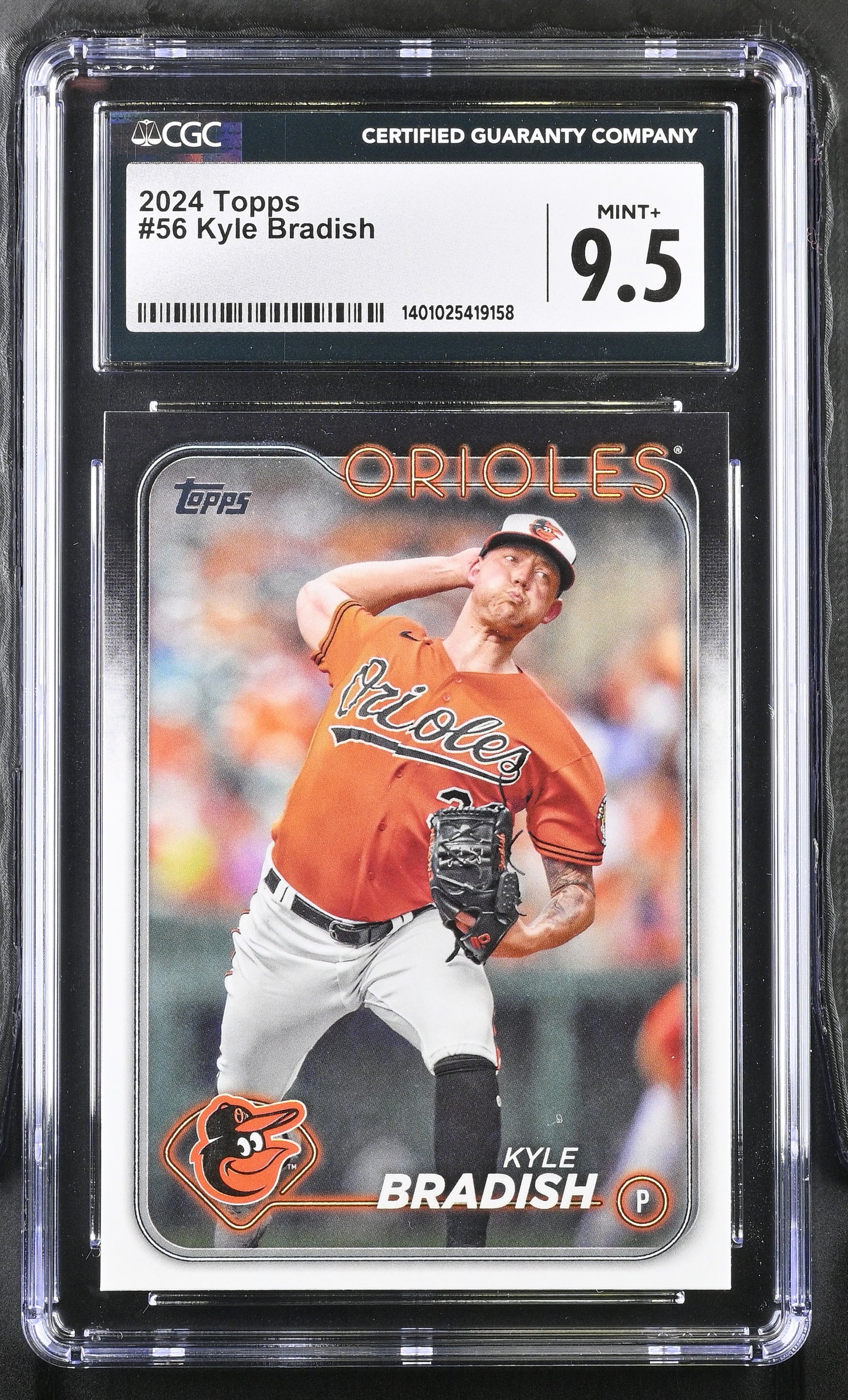 Topps Kyle Bradish Base Card Series 1 Baseball 2024 #56 CGC9.5