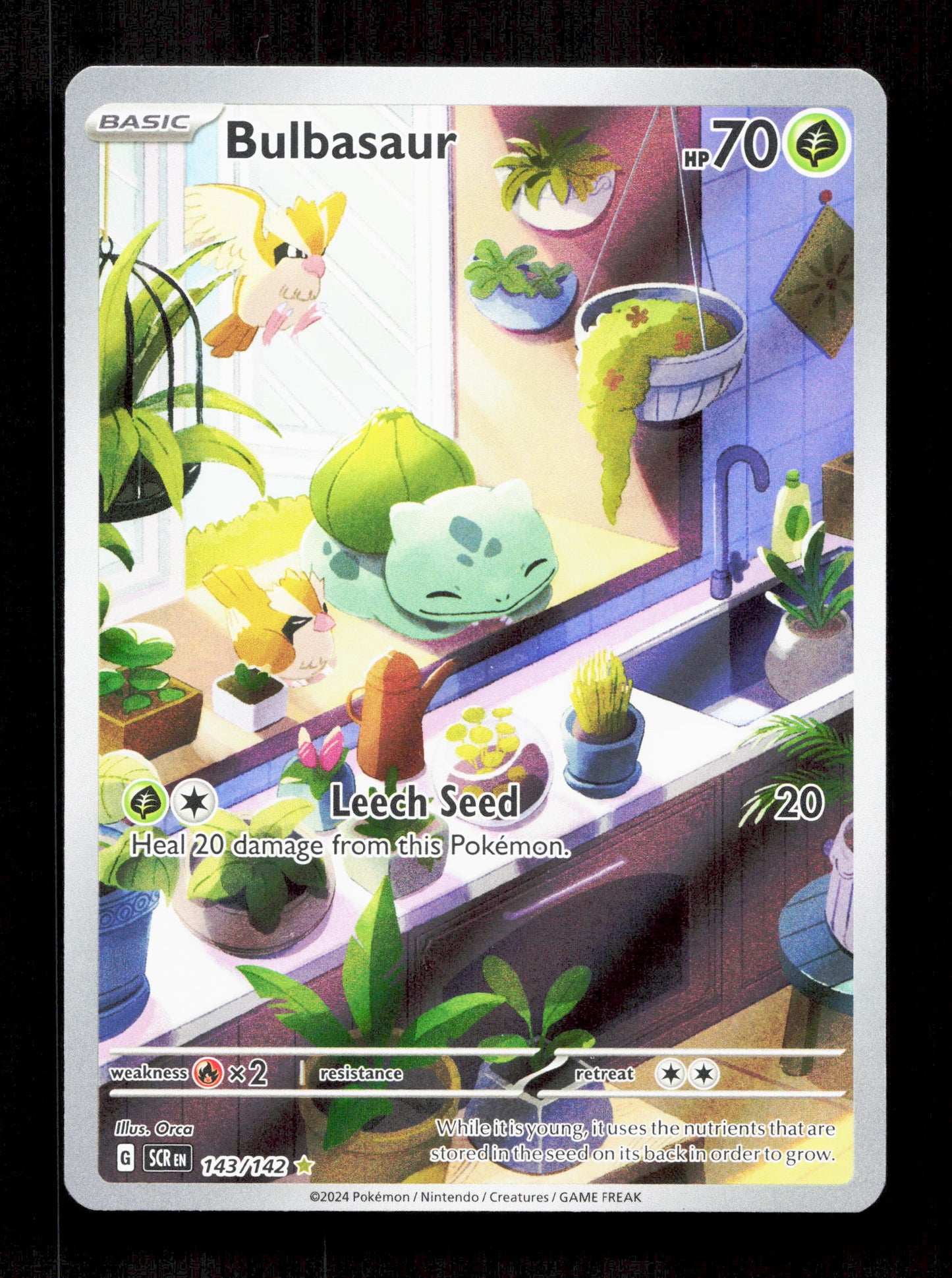 Pokemon Bulbasaur 143/142 Special Illustration Pokemon Stellar Crown 2024