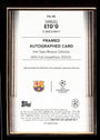 Topps Samuel Eto'o Blue Gold Framed Autograph Card /75 Museum Collection UEFA Club Competitions 2024-25