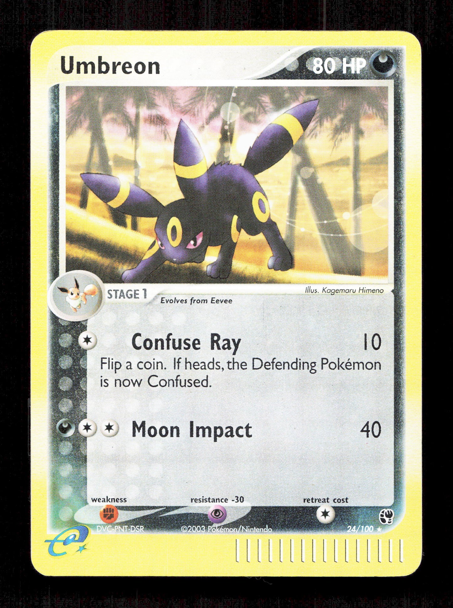 Pokemon Umbreon 24/100 Reverse Holo Pokemon Sandstorm 2003